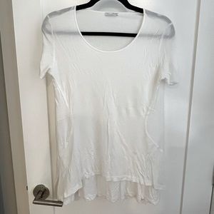 Zara W Collection white loose drape T shirt - S